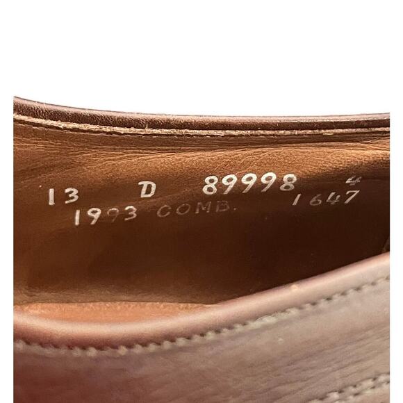 Allen Edmonds Chester Wingtip Oxfords Brown 13 D Lace-Up Career Formal Office - Picture 12 of 13